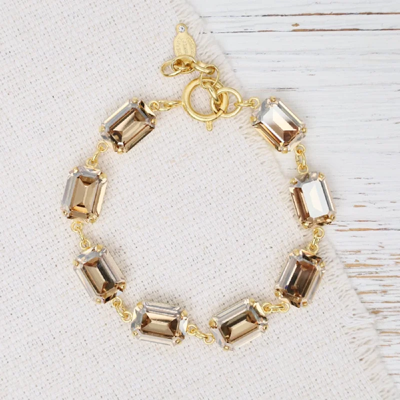 Champagne Rectangle Crystal Bracelet