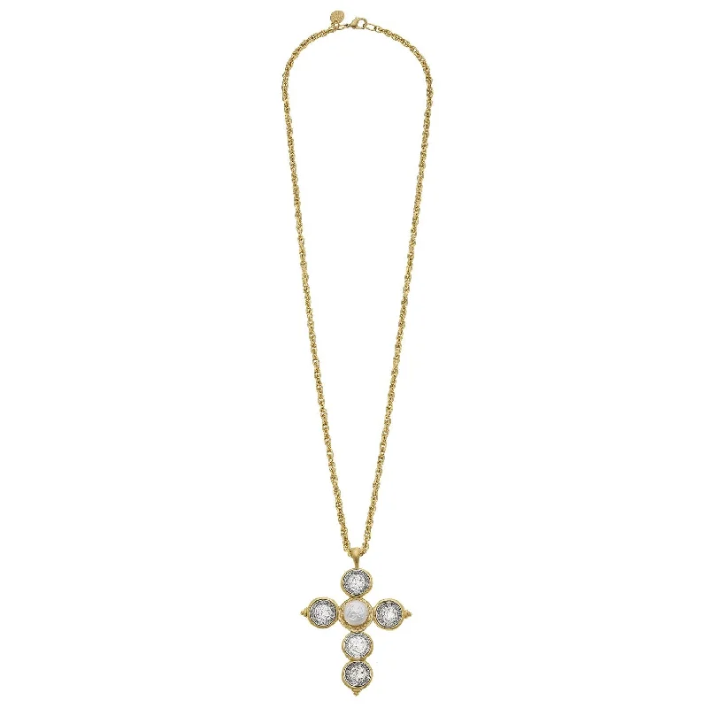 Coin Cross Necklace