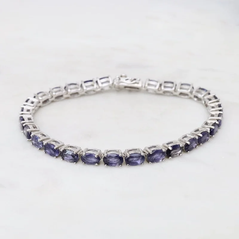 Oval Iolite Tennis Bracelet