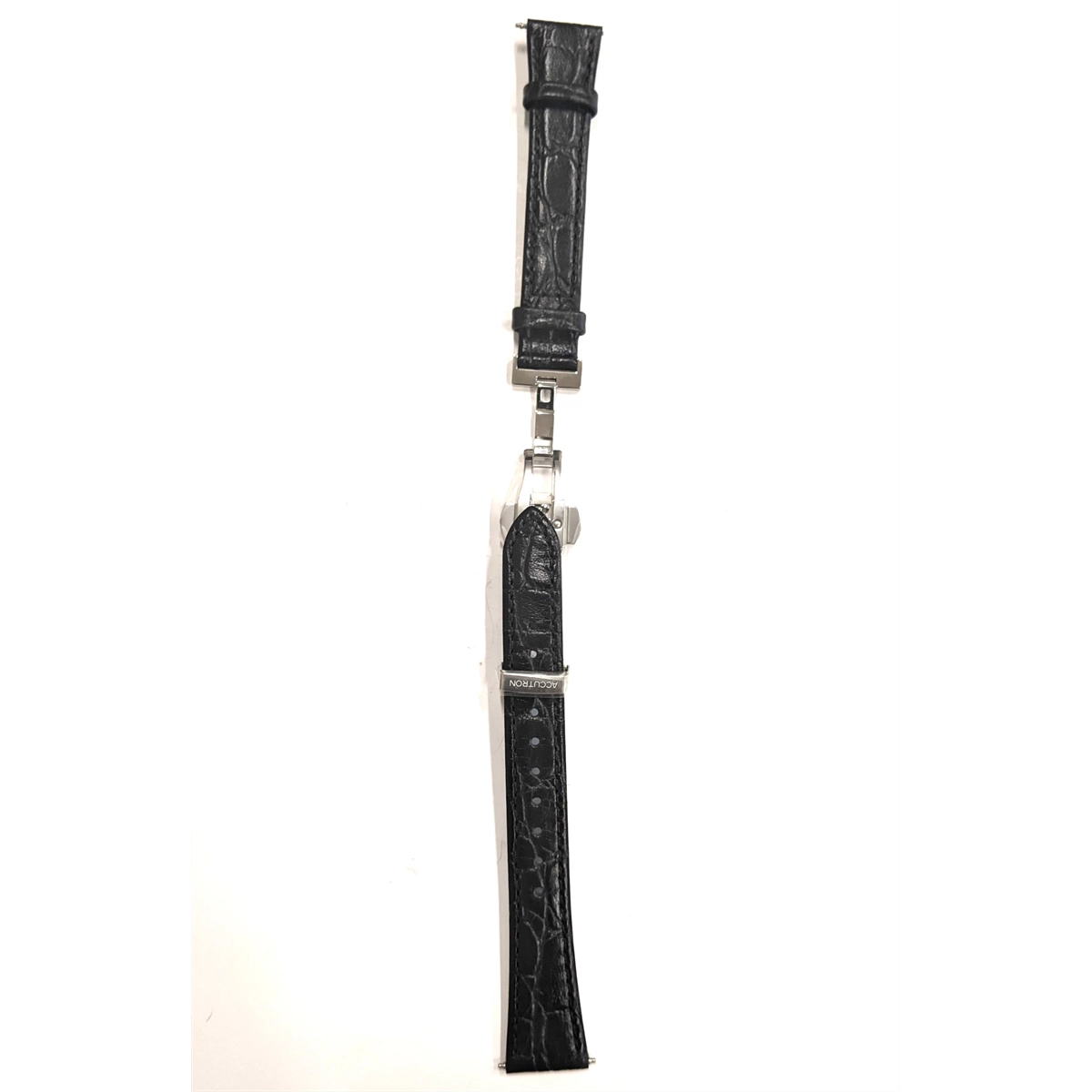 Accutron 18mm Black Alligator Strap (Strap and Buckle)