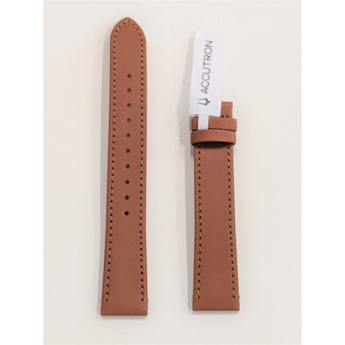 Accutron 18mm Brown Leather Watch Strap (Strap Only)