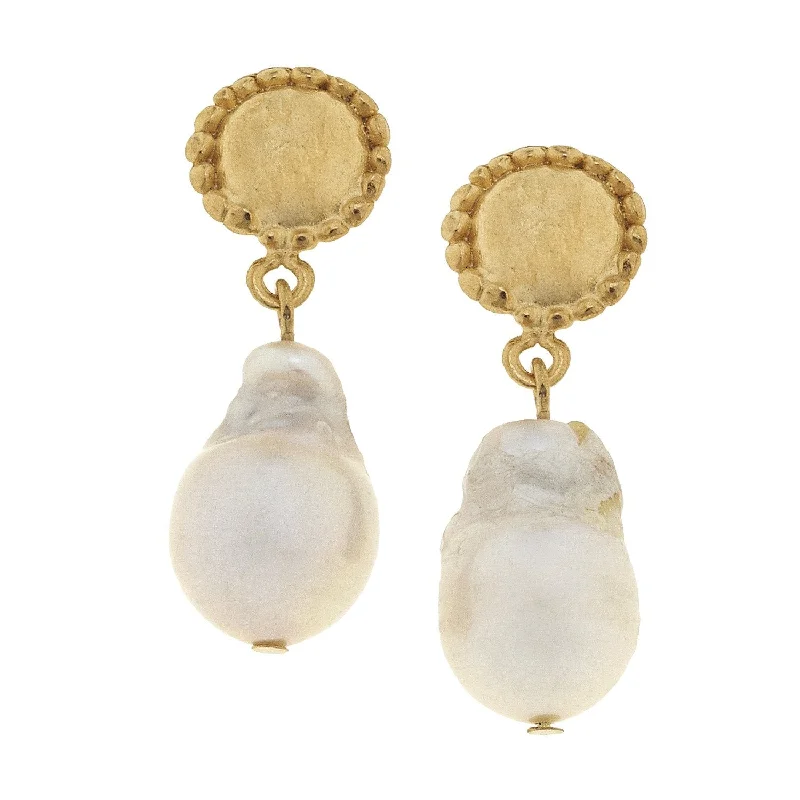 Baroque Pearl Post Earrings