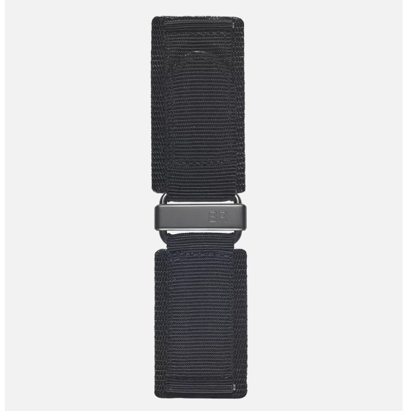 Bell & Ross Black Synthetic Fabric Strap with Buckle in Black PVD Steel