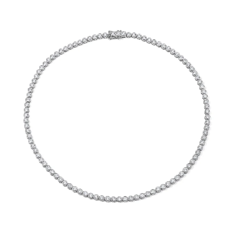 Bezel Tennis Necklace