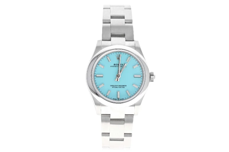 Brand New Rolex Oyster Perpetual ''Stella Collection'' Turquoise Dial