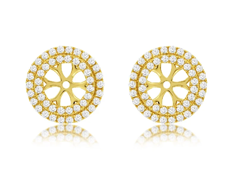 Bremer Jewelry 3/4ctw Round Jacket Diamond Earrings in 14K Yellow Gold (0.75ctw)