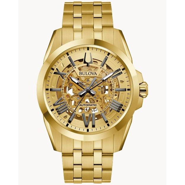 Bulova Sutton Classic Gold-Tone Steel 43mm Automatic