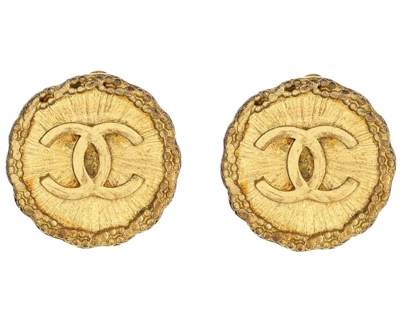 Chanel 1995 CC Button Earrings