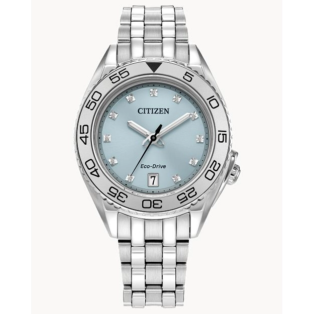 Citizen Carson Steel Light Blue Dial 35mm Eco-Drive