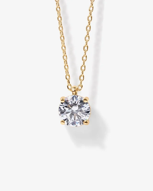 Danty CZ Solitaire Necklace