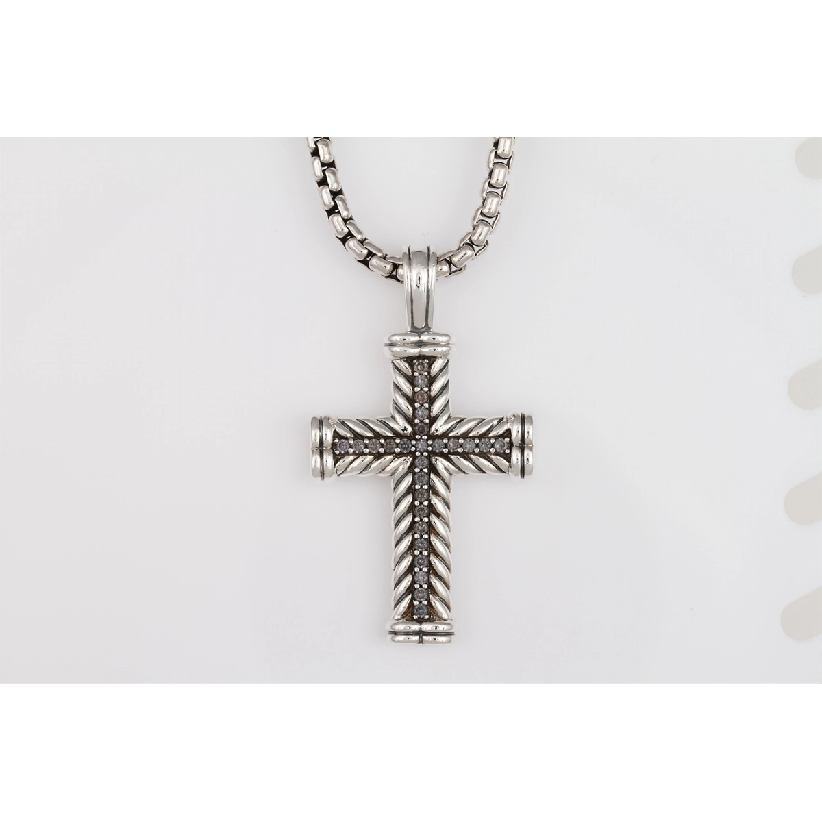 David Yurman Chevron Cross Necklace