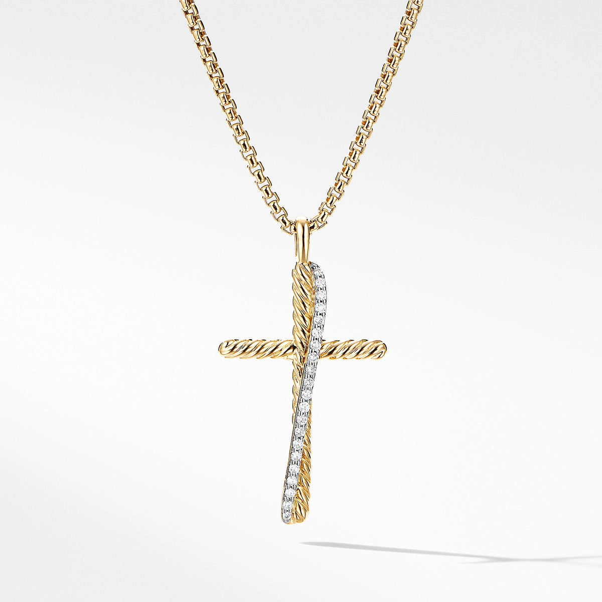 David Yurman Large Crossover Cross Necklace