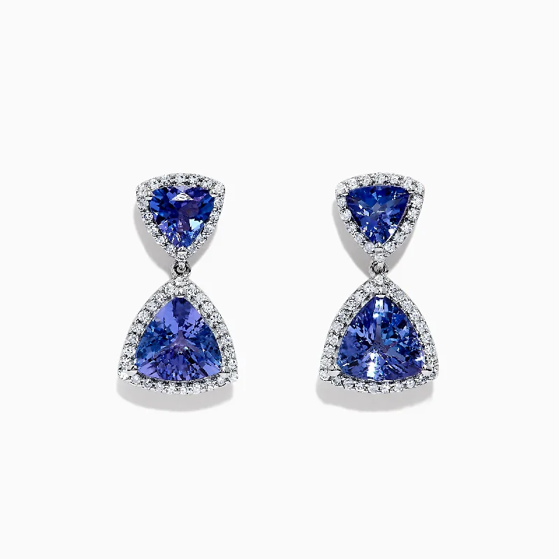 Nahla Siri 14K White Gold Tanzanite & Diamond Earrings, 3.97 TCW