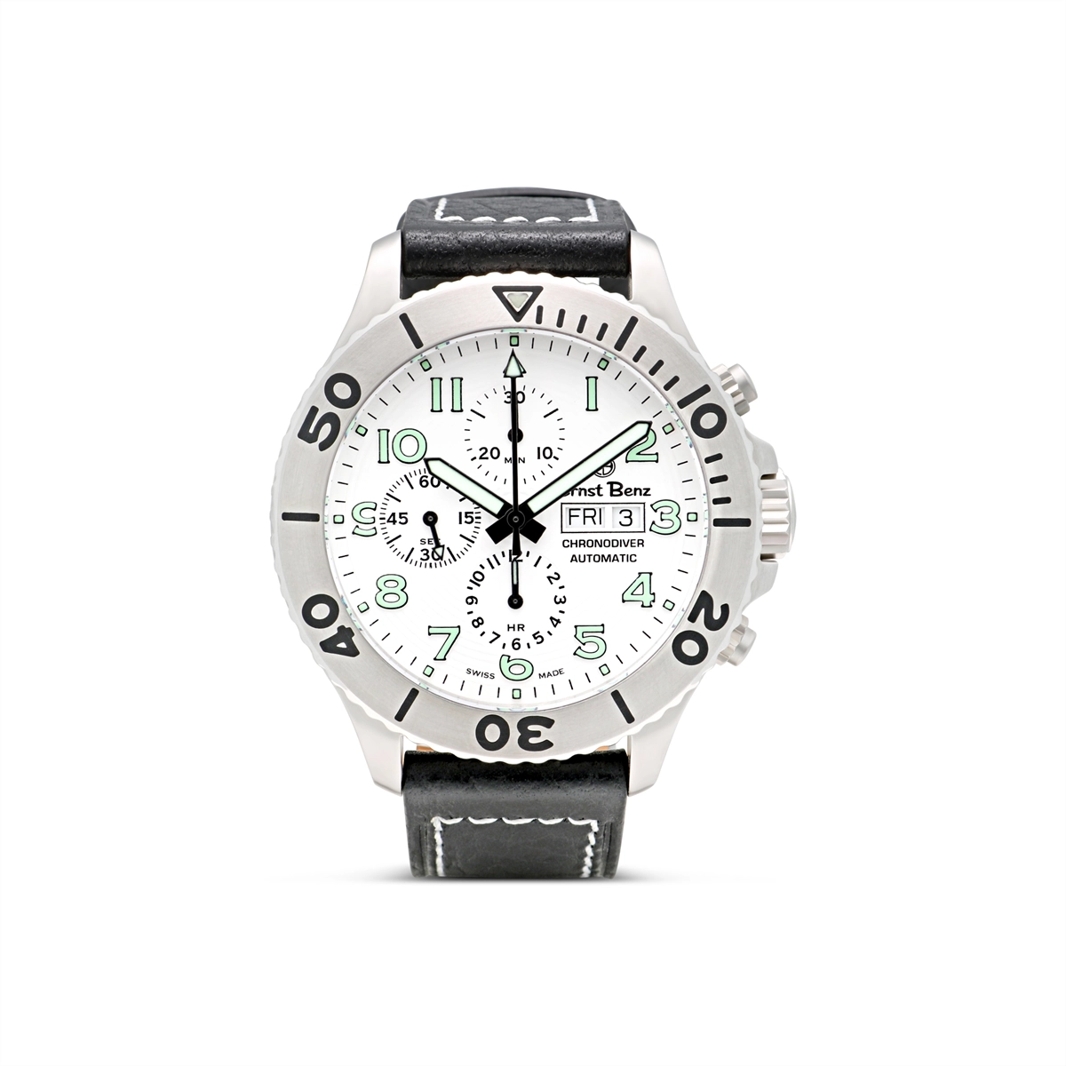 Ernst Benz ChronoDiver Watch White Dial 47mm Automatic (HEAD ONLY)(FINAL SALE)