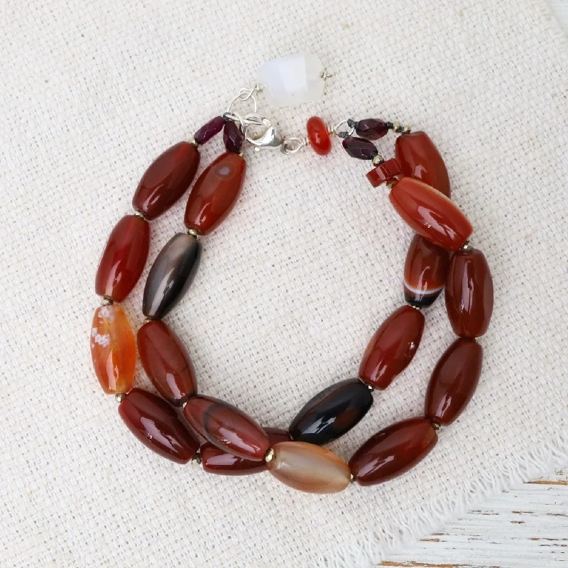 Double Strand Carnelian Bracelet