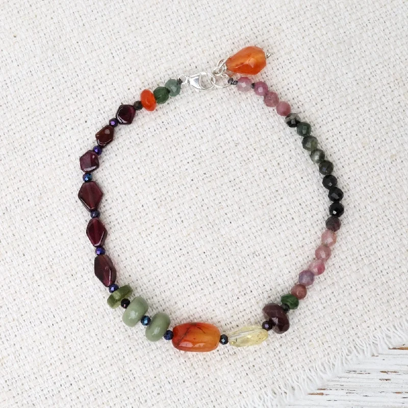 Garnet Tourmaline Mix Bracelet