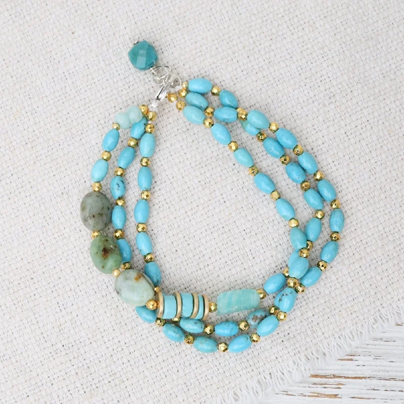 Triple Strand Turquoise Bracelet