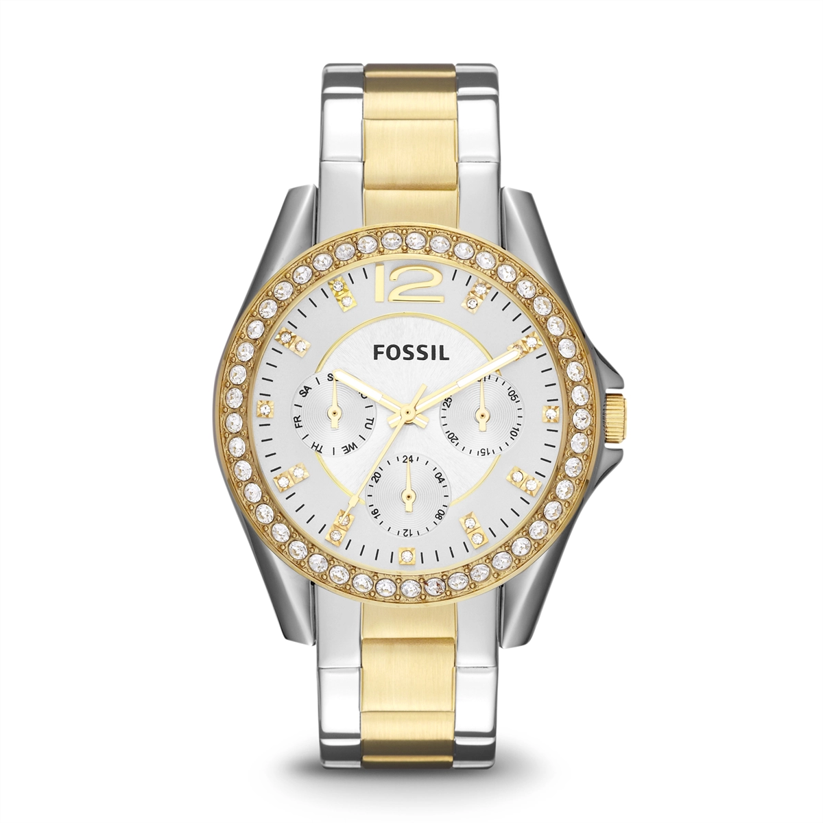 Fossil Riley Multifunction Two-Tone Stainless Steel Watch 38mm Quartz