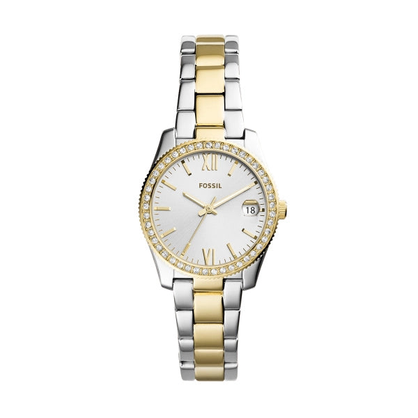 Fossil Scarlette Three-Hand Date Two-Tone Stainless Steel Watch 32mm Quartz