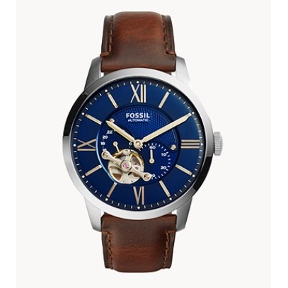 Fossil Townsman Automatic Watch Brown Leather 44mm Quartz