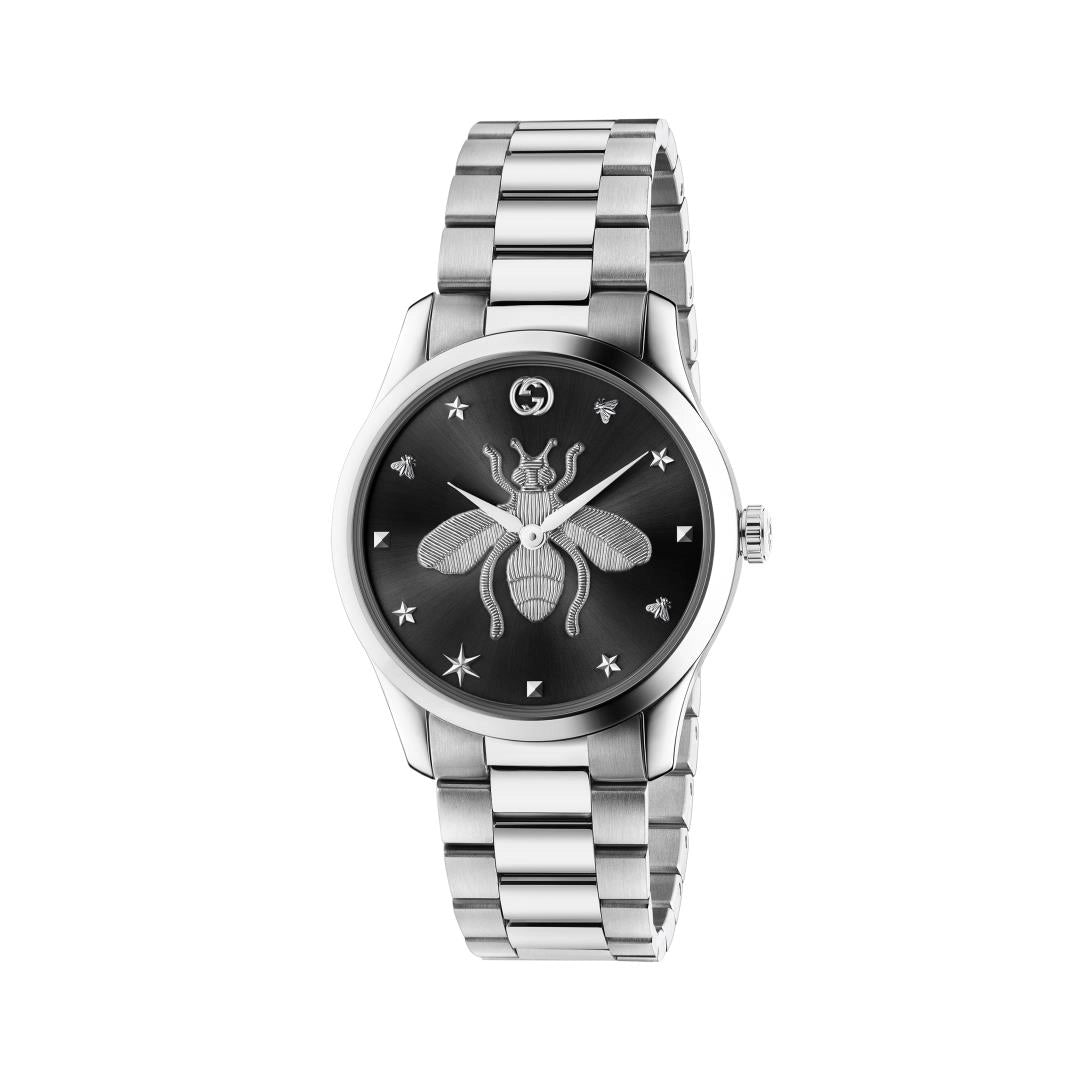 Gucci G-Timeless Watch Sunbrush and Bee Stainless Steel 38mm Quartz