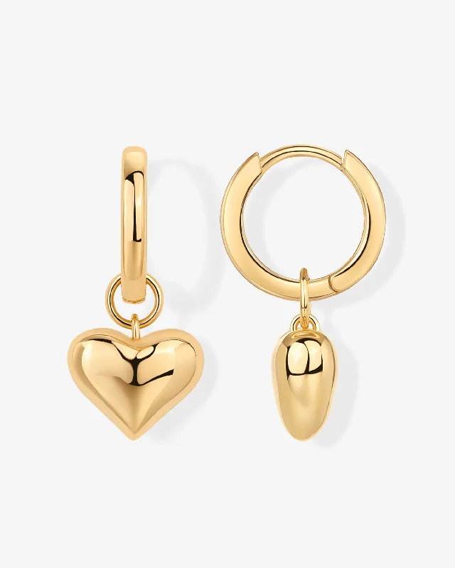 Heart Charm Earrings