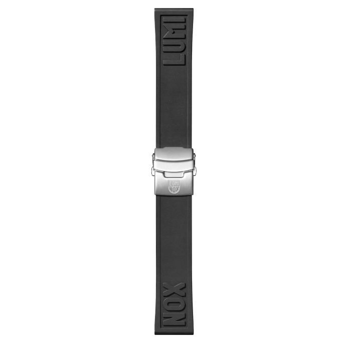 Luminox 24mm Cut-to-Fit Branded Rubber Strap in Black