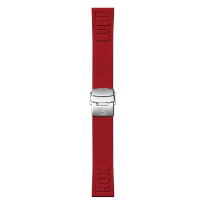 Luminox 24mm Cut-to-Fit Branded Rubber Strap in Red