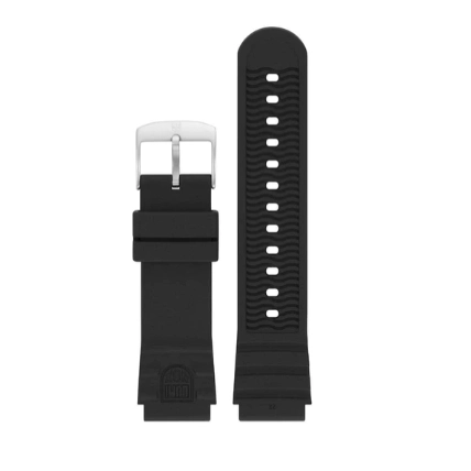 Luminox Black PU Rubber Strap 22mm with Tang Buckle