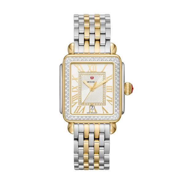 Michele Deco Madison Watch Stainless Steel Diamonds 33mm Quartz