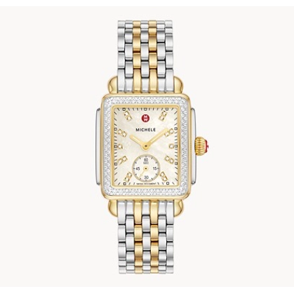 Michele Deco Mid Diamond Two-Tone MOP Diamond Dial 29mm