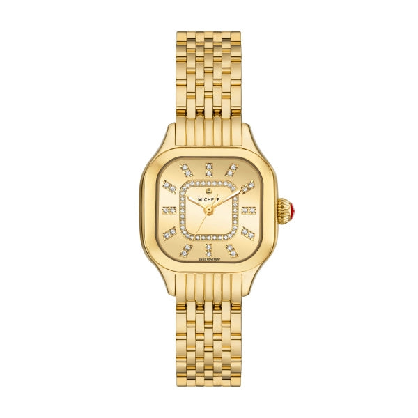 Michele Meggie 18K Yellow Gold Plated Stainless Steel 29mm Watch