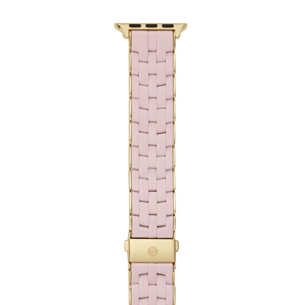 Michele Pink Silicone Apple Watch Bracelet