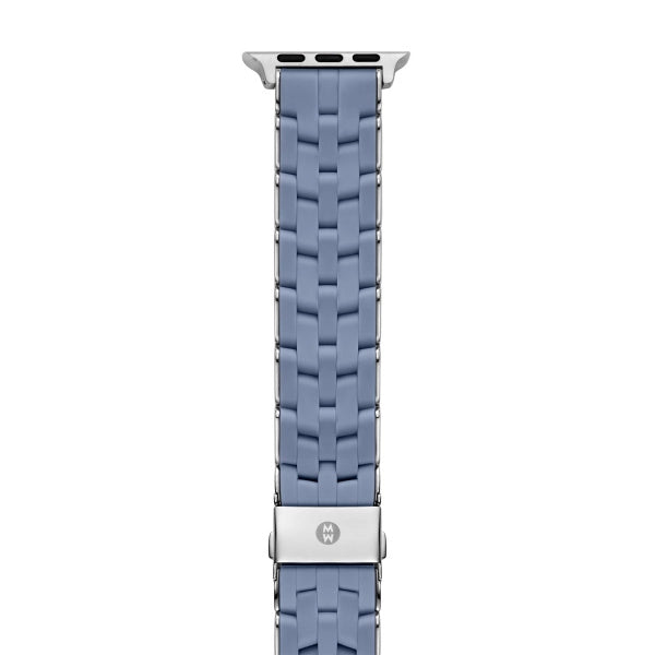 Michele Silicone Apple Watch Strap in Blue Dusk