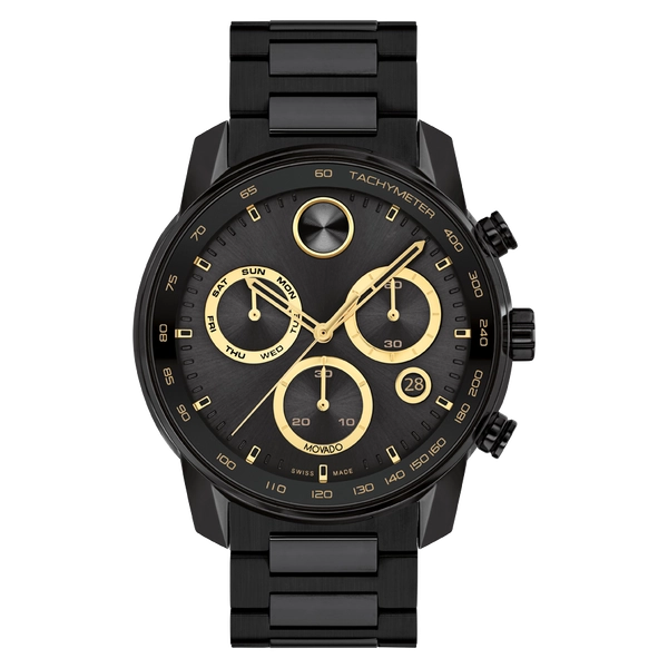 Movado BOLD Verso Black Plated Steel 44mm Chronograph