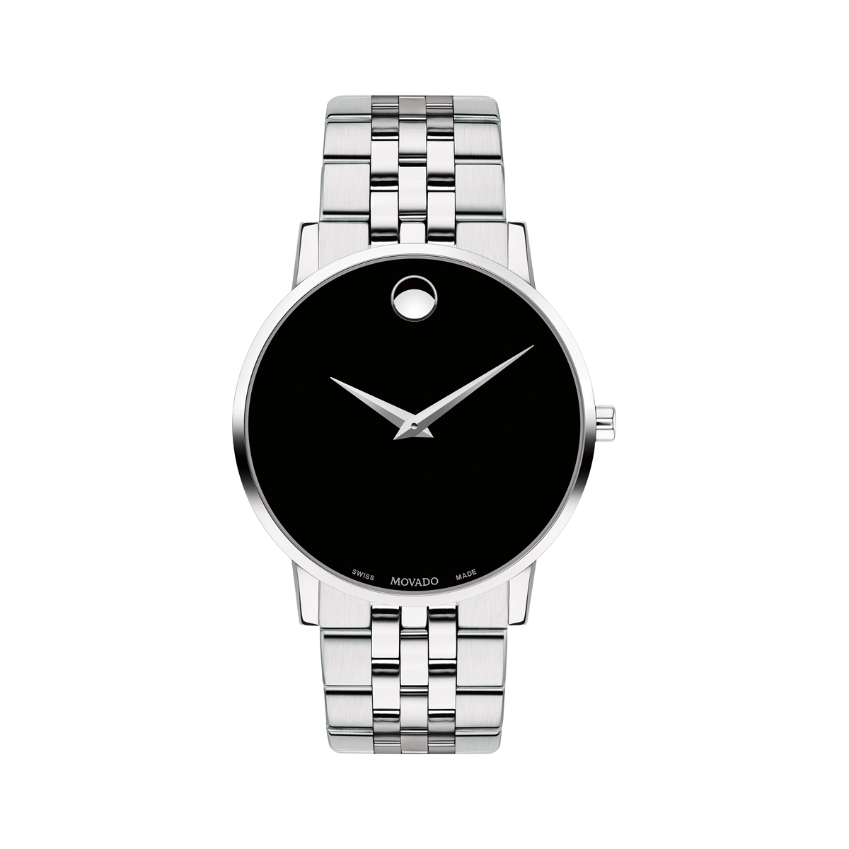 Movado Museum Classic Watch Stainless Steel Black Dial 40mm Quartz