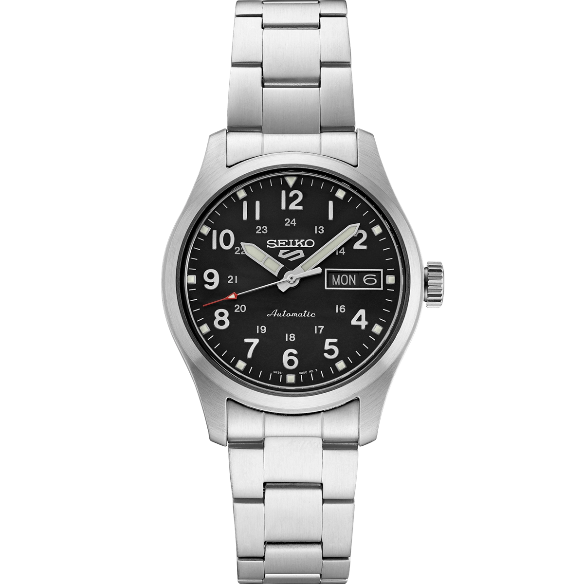 Seiko 5 Sports Collection Black Dial Steel Bracelet