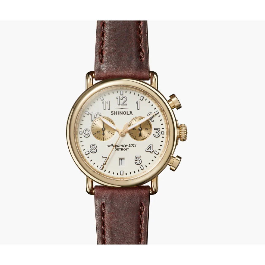 Shinola The Runwell Chrono Matte Ivory Dial 41mm Quartz