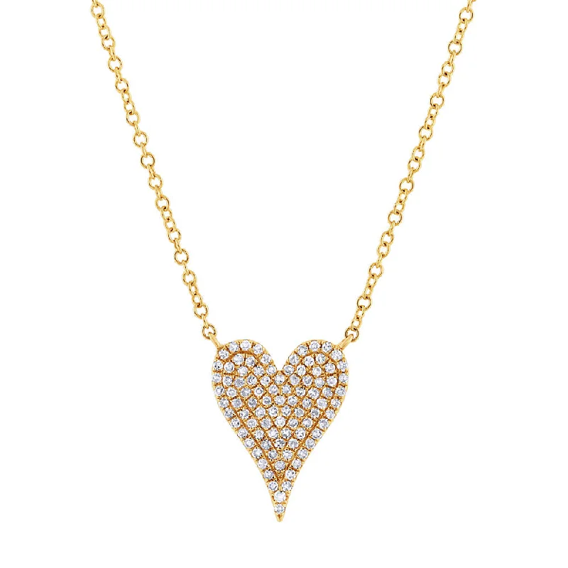 Small Pave Heart Necklace