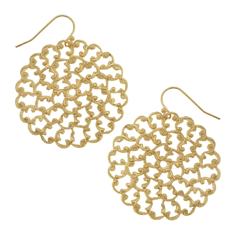 Small Round Filigree Earrings