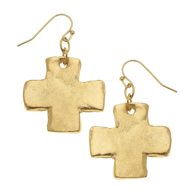 Square Cross Earrings