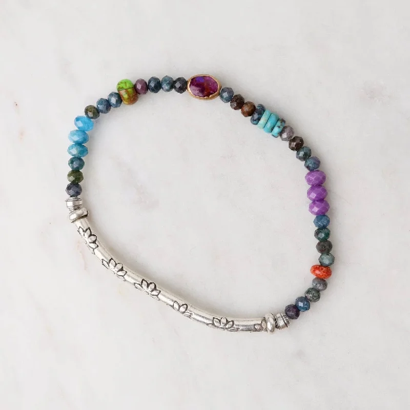 Fuscia & Purple Turquoise  Bracelet