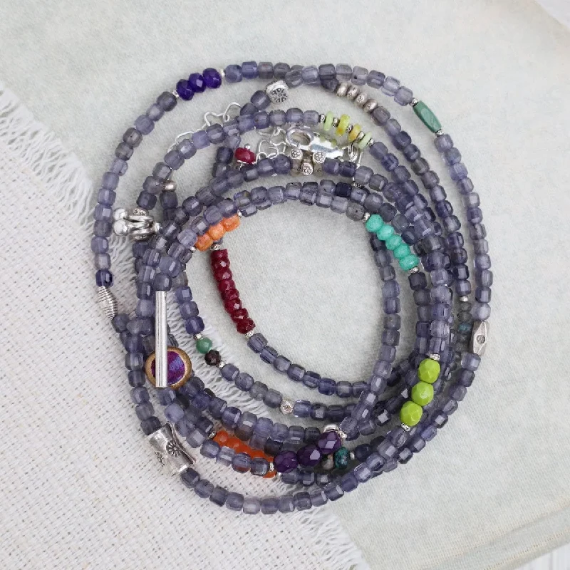 Iolite Wrap Bracelet & Necklace