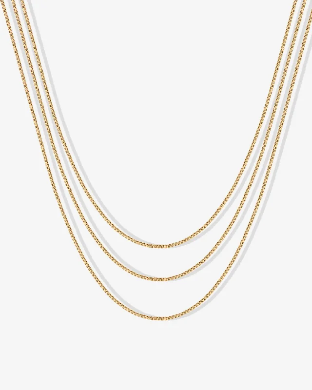 Three Layered Chain Necklace