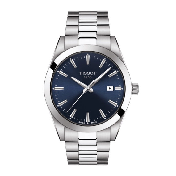 Tissot Gentleman Watch Stainless Steel Blue Dial 40mm Quartz