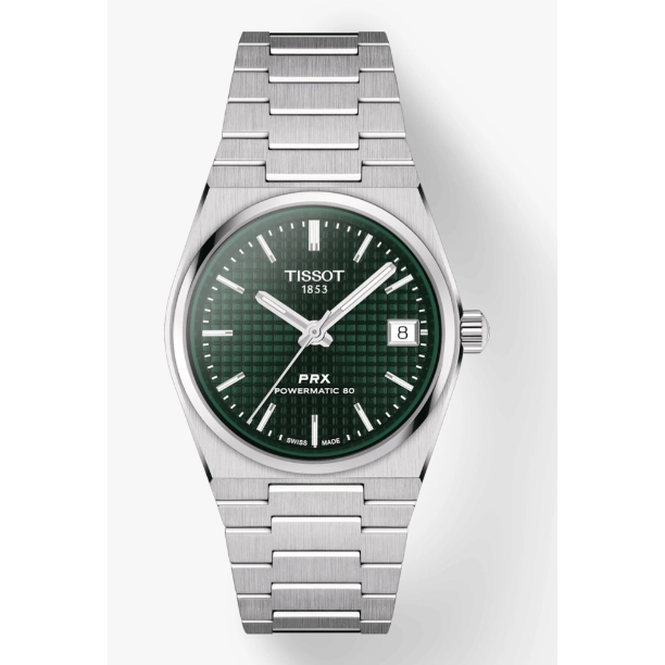 Tissot PRX Auto Green Dial Steel Case & Bracelet 35mm