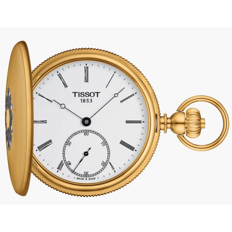 Tissot Savonnette Mechanical Pocket Watch Gold-Tone 48.5mm