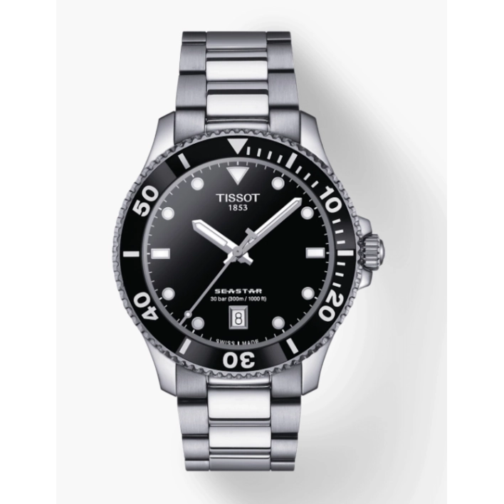 Tissot Seastar 1000 Steel Black Dial 40mm Quartz