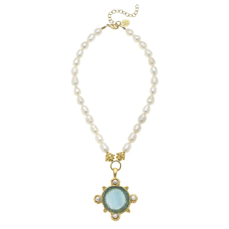 Venetian Glass Marie Coin Necklace