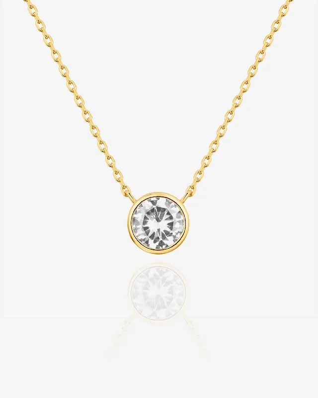 Vermeil Bezel Necklace